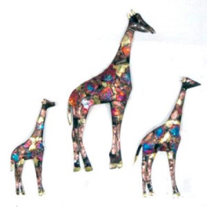 PMA-073     Giraffe Set of 3 Large 15″ x 8″, Medium 11″ x 6″, Small 9″ x 4″